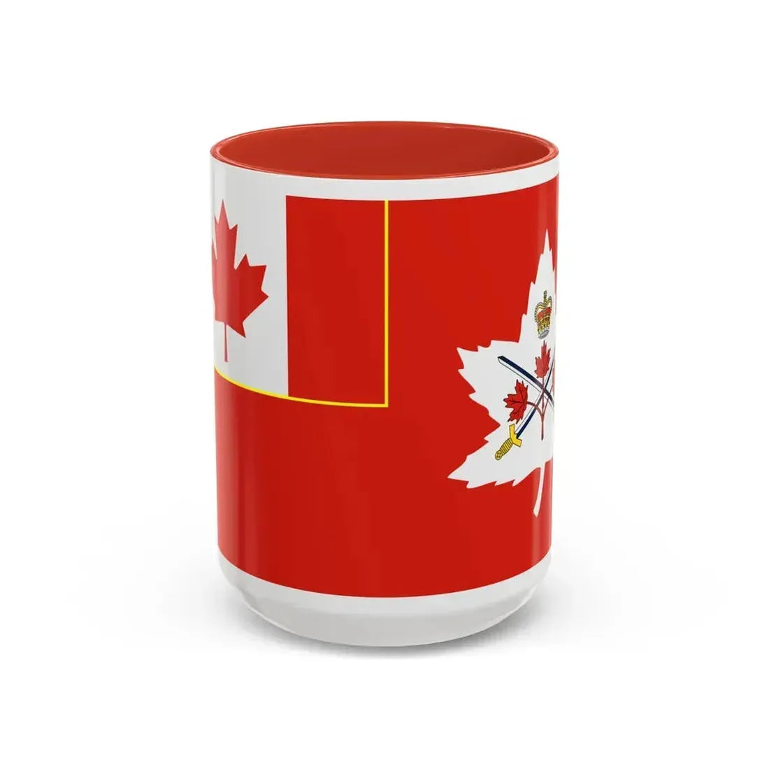 Flag of the Canadian Army - Accent Coffee Mug 15oz Red - Go Mug Yourself