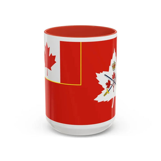 Flag of the Canadian Army - Accent Coffee Mug 15oz Red - Go Mug Yourself