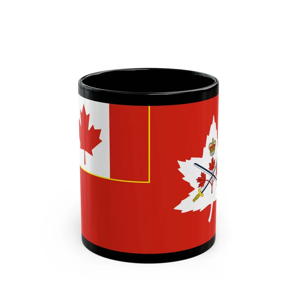 Flag of the Canadian Army - Black Coffee Mug-11oz-Go Mug Yourself