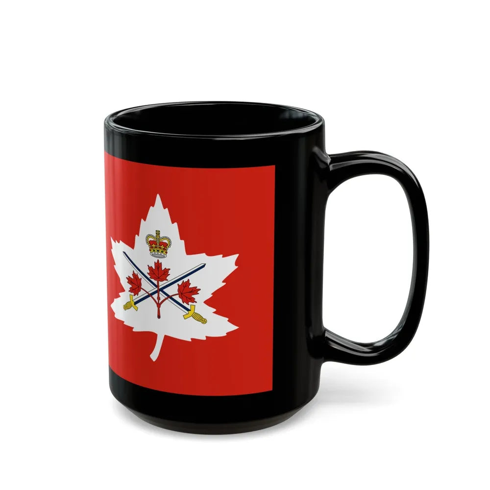 Flag of the Canadian Army - Black Coffee Mug-Go Mug Yourself