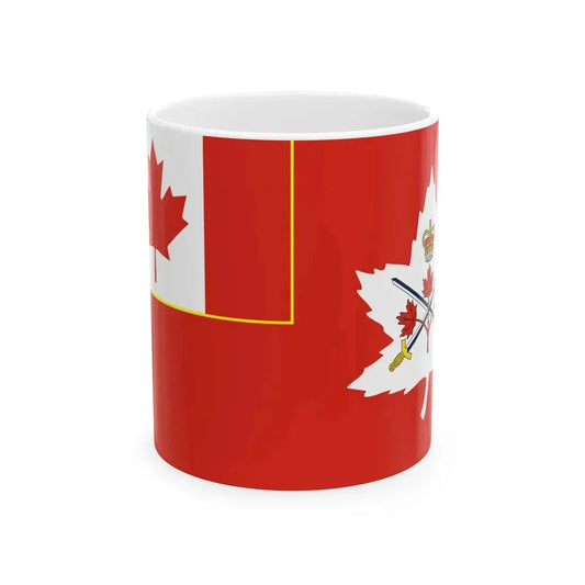 Flag of the Canadian Army (Canada) White Coffee Mug 11oz - Go Mug Yourself