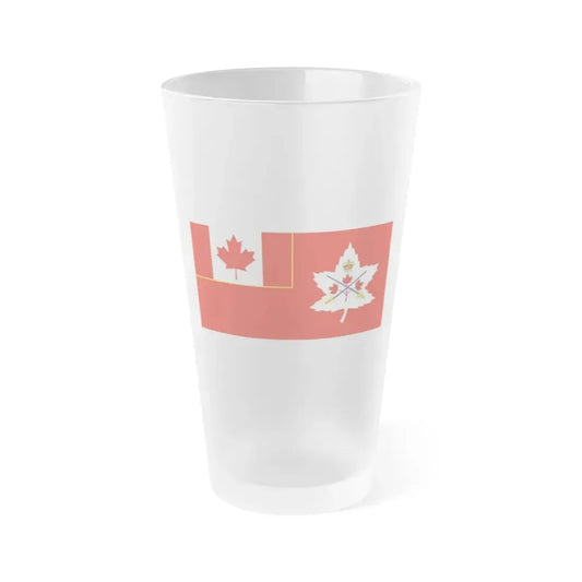 Flag of the Canadian Army - Frosted Pint Glass 16oz 16oz Frosted - Go Mug Yourself