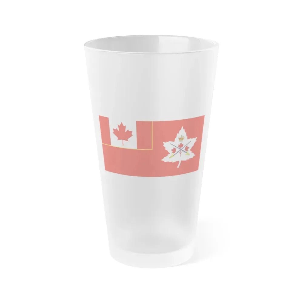 Flag of the Canadian Army - Frosted Pint Glass 16oz 16oz Frosted - Go Mug Yourself