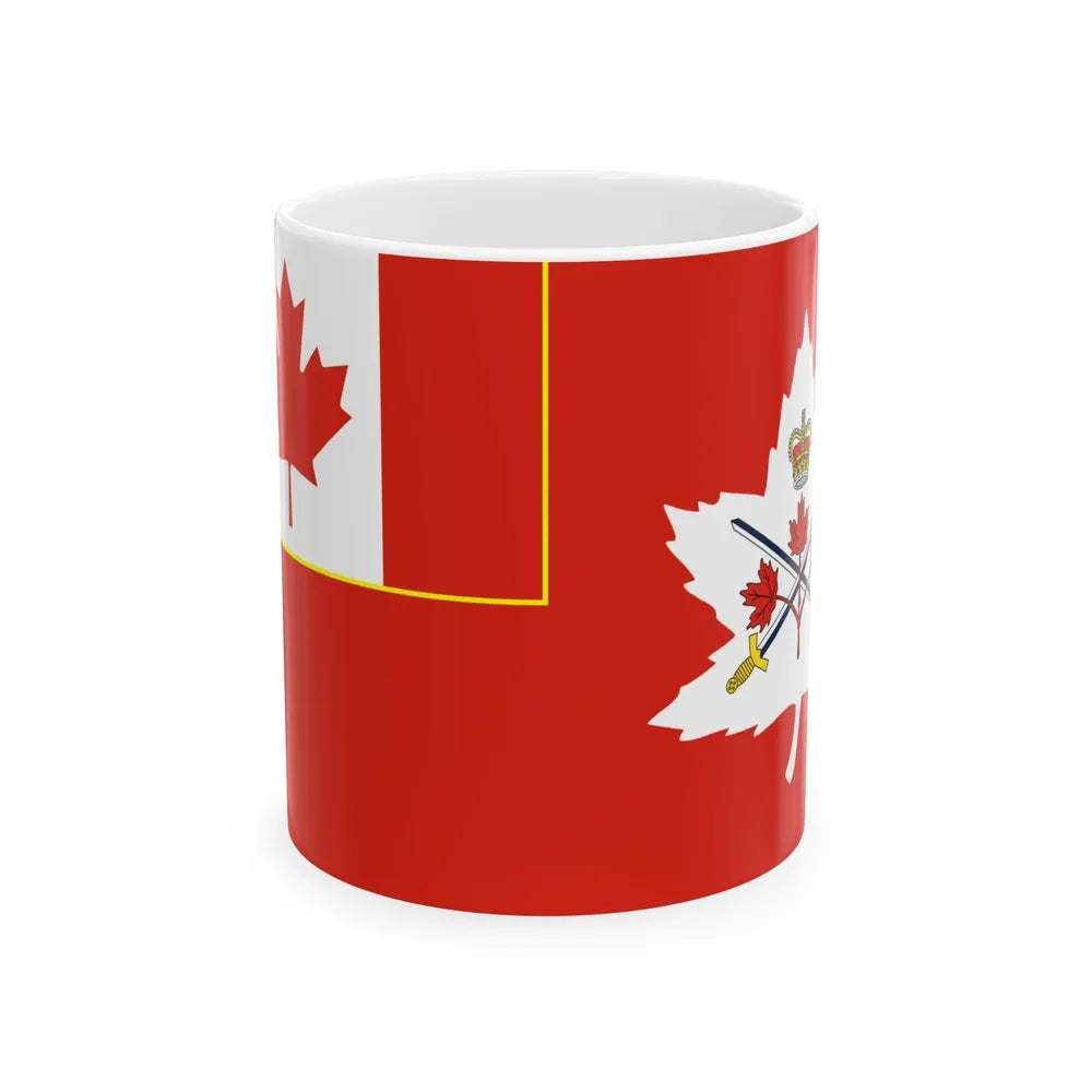 Flag of the Canadian Army - White Coffee Mug-11oz-Go Mug Yourself