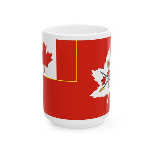 Flag of the Canadian Army - White Coffee Mug-15oz-Go Mug Yourself