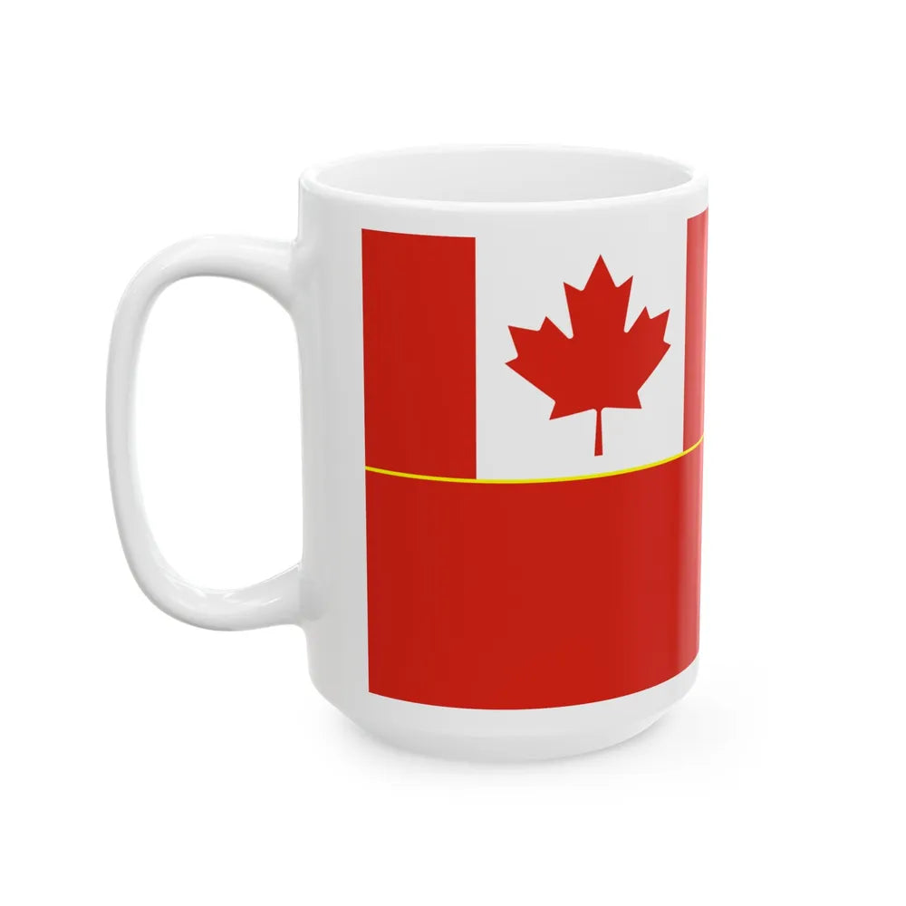 Flag of the Canadian Army - White Coffee Mug-Go Mug Yourself