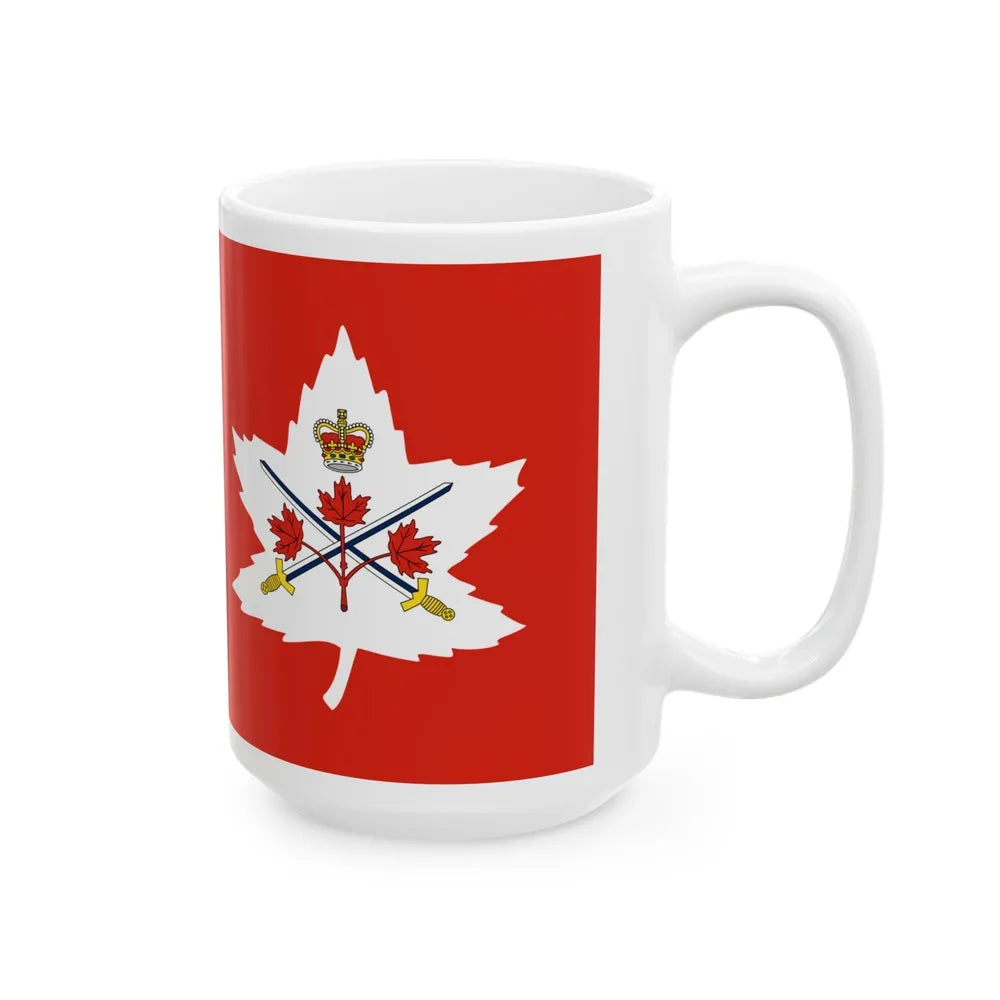 Flag of the Canadian Army - White Coffee Mug-Go Mug Yourself