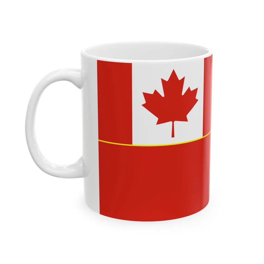 Flag of the Canadian Army - White Coffee Mug-Go Mug Yourself