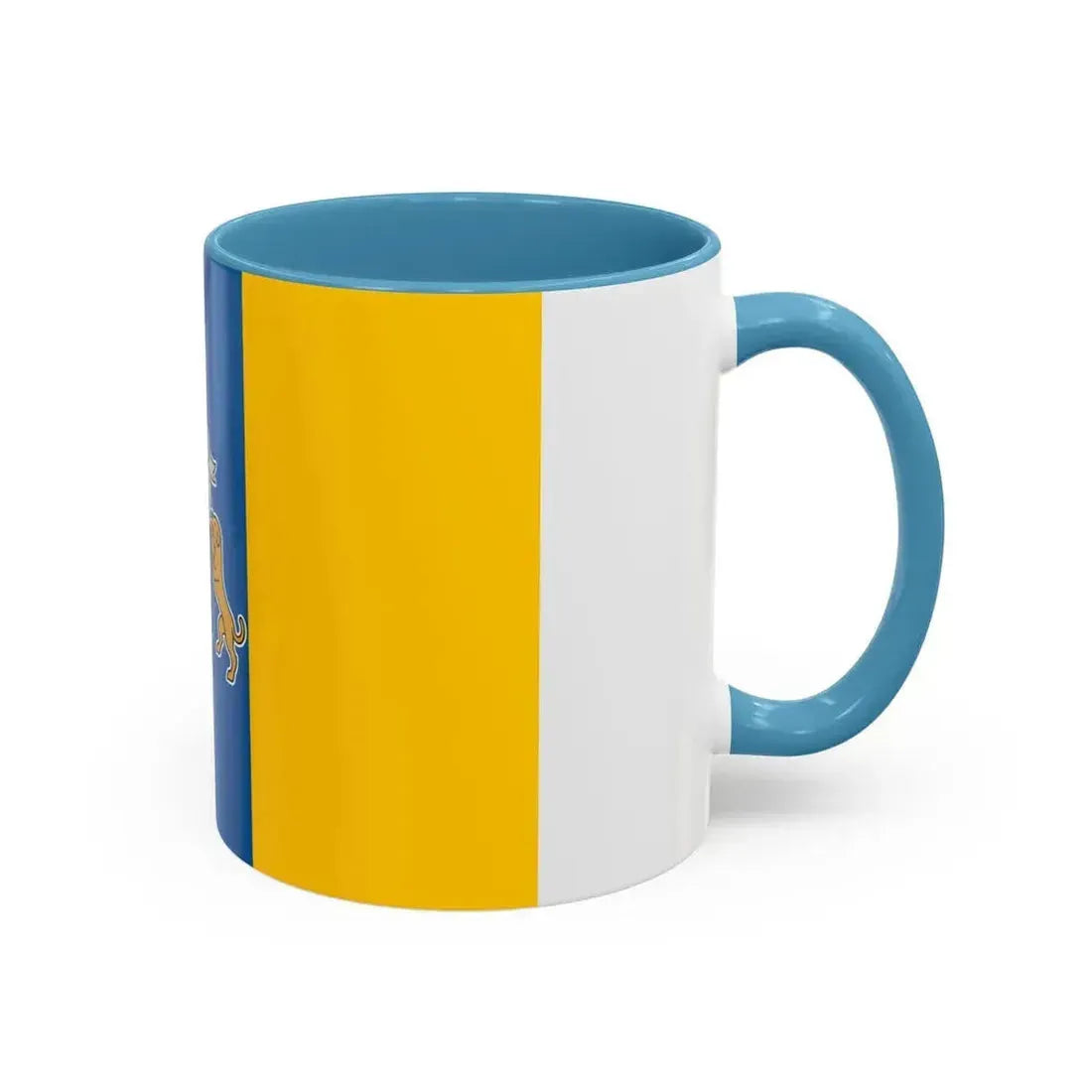 Flag of the Canary Islands Spain - Accent Coffee Mug - Go Mug Yourself