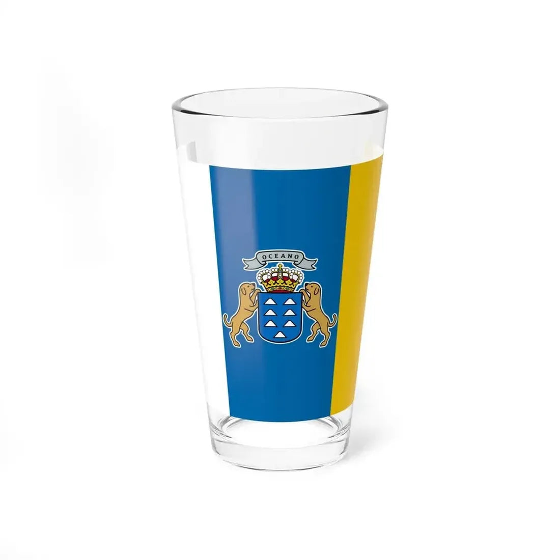 Flag of the Canary Islands Spain - Pint Glass 16oz 16oz - Go Mug Yourself