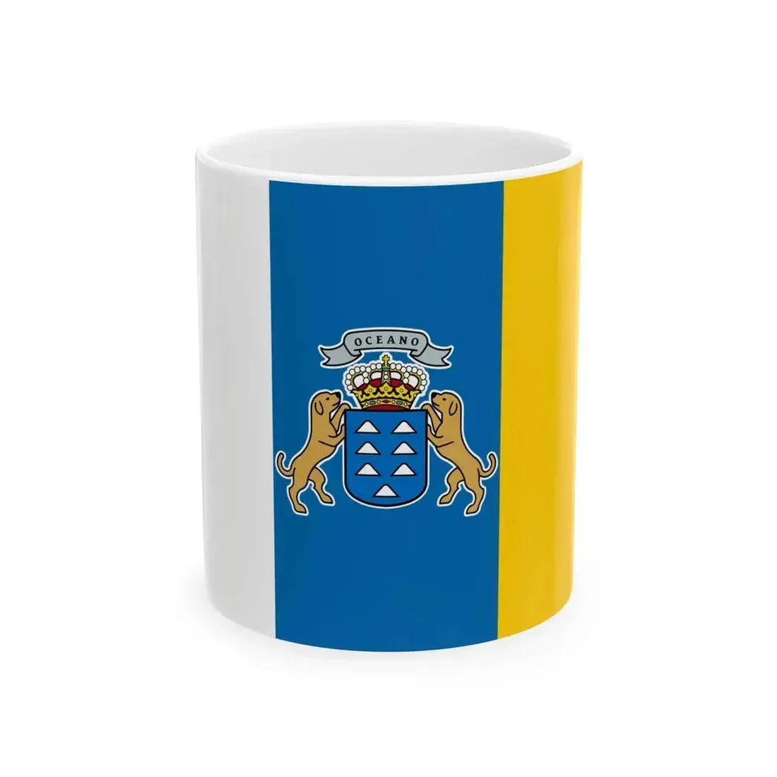 Flag of the Canary Islands Spain - White Coffee Mug 11oz - Go Mug Yourself