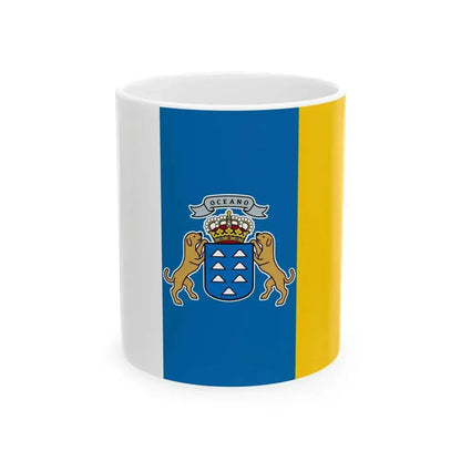 Flag of the Canary Islands Spain - White Coffee Mug 11oz - Go Mug Yourself
