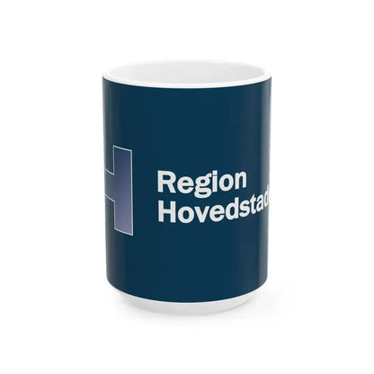 Flag of the Capital Region of Denmark (Denmark) White Coffee Mug 15oz - Go Mug Yourself