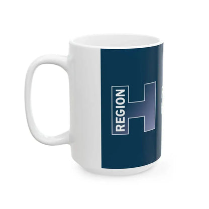 Flag of the Capital Region of Denmark (Denmark) White Coffee Mug - Go Mug Yourself