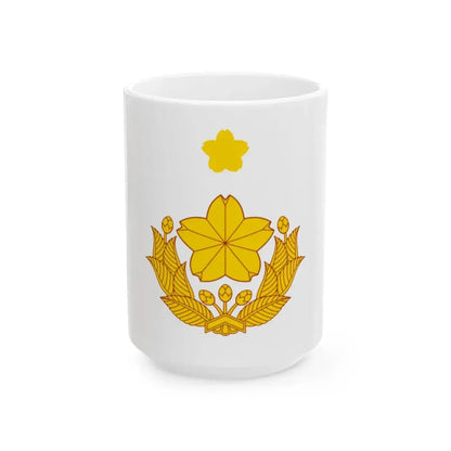Flag of the Captain of the Ground Self-Defense Force Japan (Japan) White Coffee Mug 15oz - Go Mug Yourself