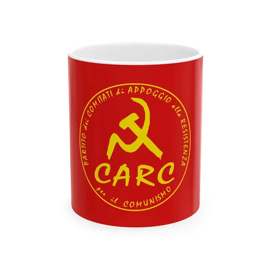 Flag of the CARC Party (Italy) White Coffee Mug 11oz - Go Mug Yourself