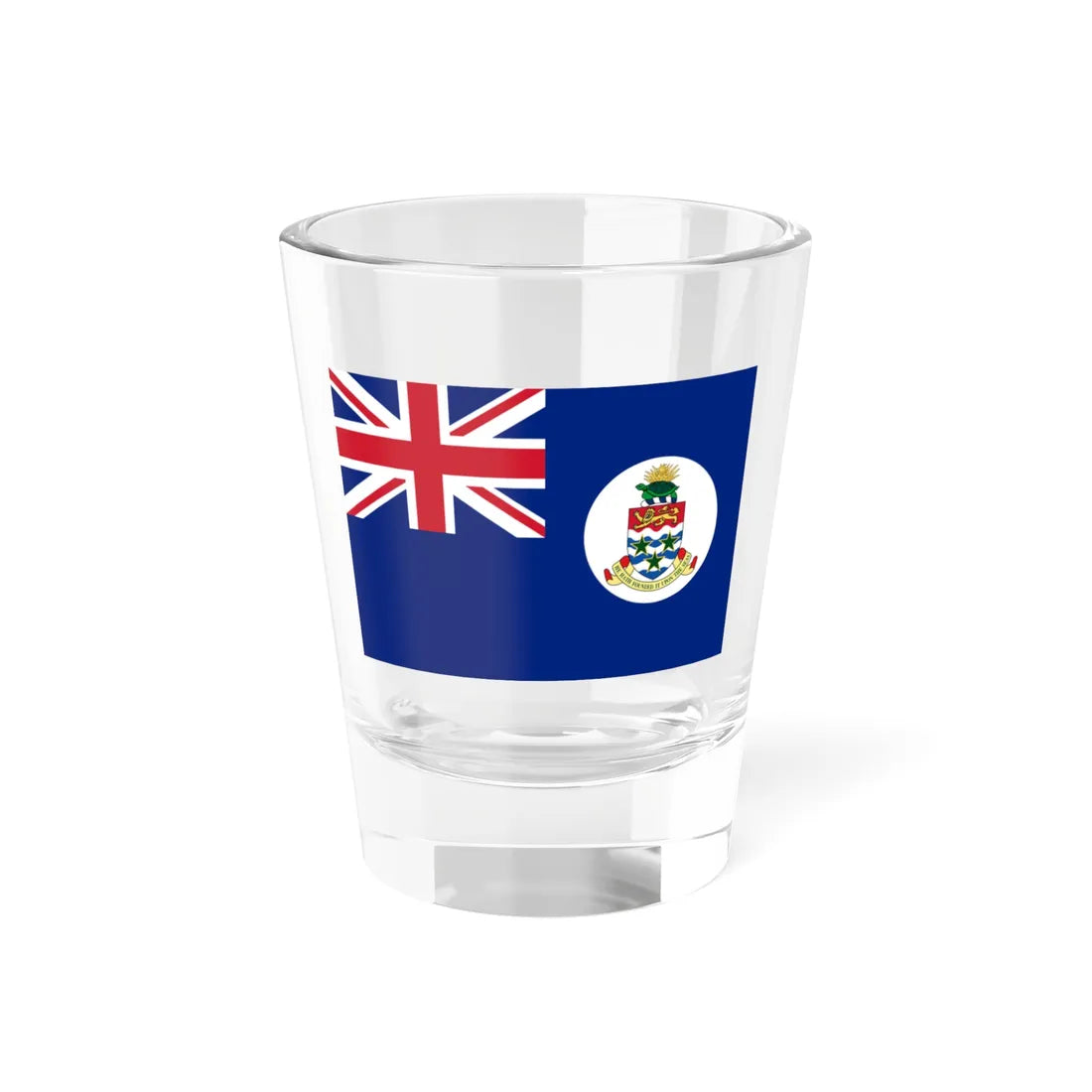 Flag of the Cayman Islands pre-1999 3-2 (United Kingdom) Shot Glass 1.5oz 1.5oz - Go Mug Yourself