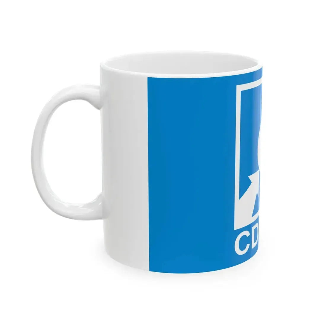 Flag of the CDS  Peoples Party (Portugal) White Coffee Mug - Go Mug Yourself