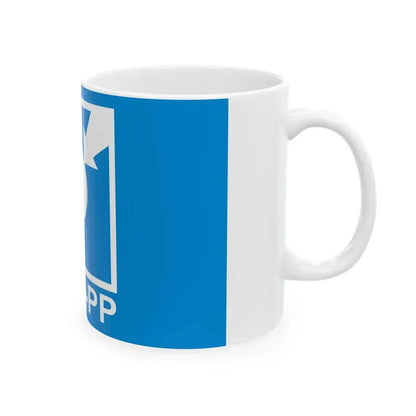 Flag of the CDS  Peoples Party (Portugal) White Coffee Mug - Go Mug Yourself