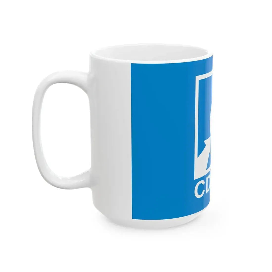 Flag of the CDS  Peoples Party (Portugal) White Coffee Mug - Go Mug Yourself