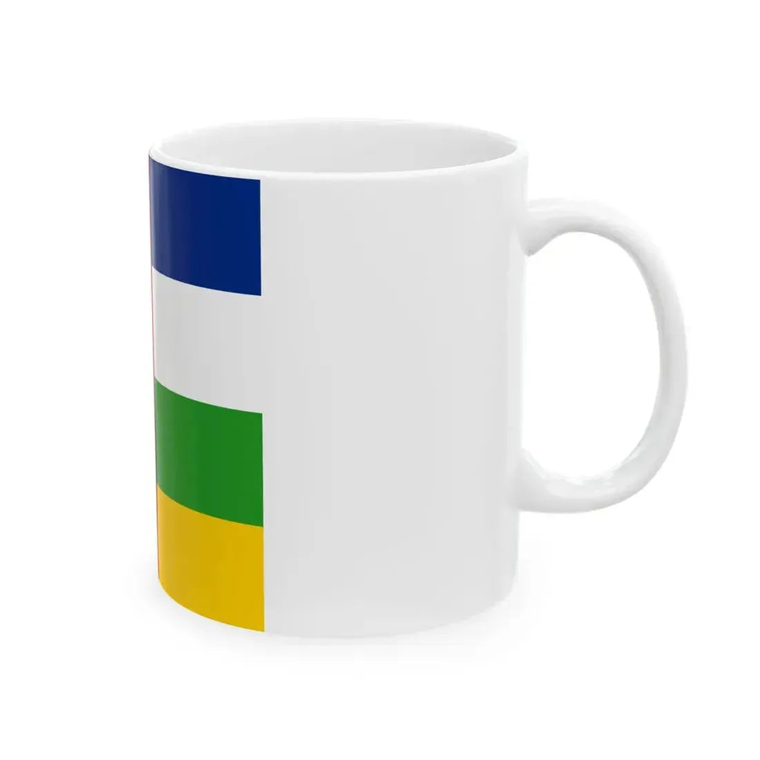 Flag of the Central African Republic 1-1 (Central African Republic) White Coffee Mug - Go Mug Yourself