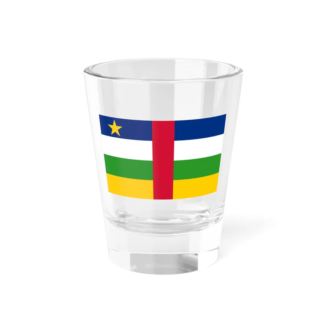 Flag of the Central African Republic 3-5 (Central African Republic) Shot Glass 1.5oz 1.5oz - Go Mug Yourself