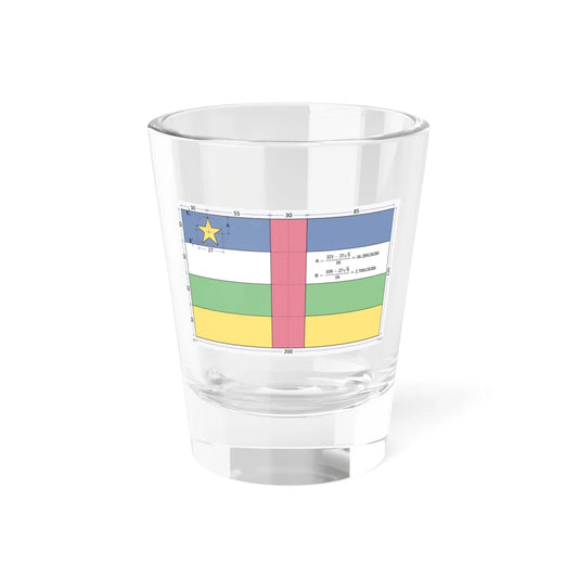 Flag of the Central African Republic 3-5 construction sheet (Central African Republic) Shot Glass 1.5oz 1.5oz - Go Mug Yourself