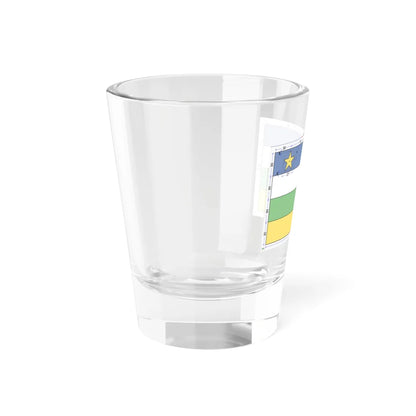 Flag of the Central African Republic 3-5 construction sheet (Central African Republic) Shot Glass 1.5oz - Go Mug Yourself