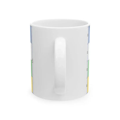 Flag of the Central African Republic 3-5 construction sheet (Central African Republic) White Coffee Mug - Go Mug Yourself