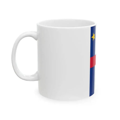 Flag of the Central African Republic 3-5 vertical (Central African Republic) White Coffee Mug - Go Mug Yourself