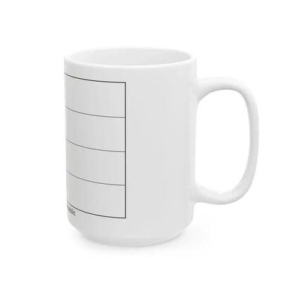Flag of the Central African Republic colouring page (Central African Republic) White Coffee Mug - Go Mug Yourself