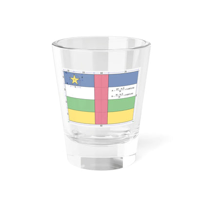Flag of the Central African Republic construction sheet (Central African Republic) Shot Glass 1.5oz 1.5oz - Go Mug Yourself