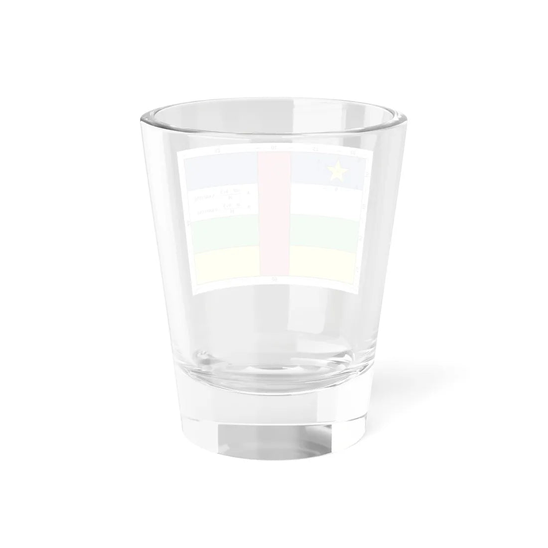 Flag of the Central African Republic construction sheet (Central African Republic) Shot Glass 1.5oz - Go Mug Yourself