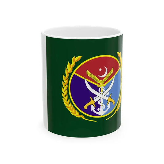 Flag of the Chairman Joint Chiefs of Staff Committee (Pakistan) White Coffee Mug 11oz - Go Mug Yourself
