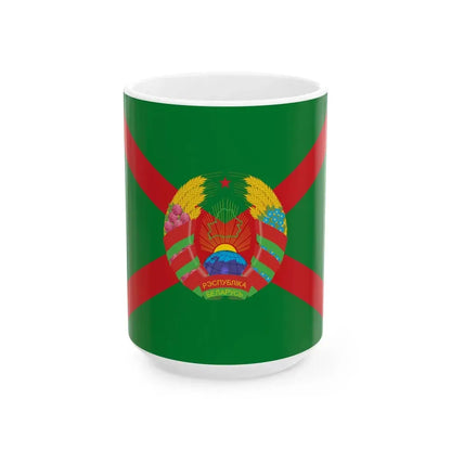 Flag of the Chairman of State Committee of Belarusian Frontier Guard (Belarus) White Coffee Mug 15oz - Go Mug Yourself