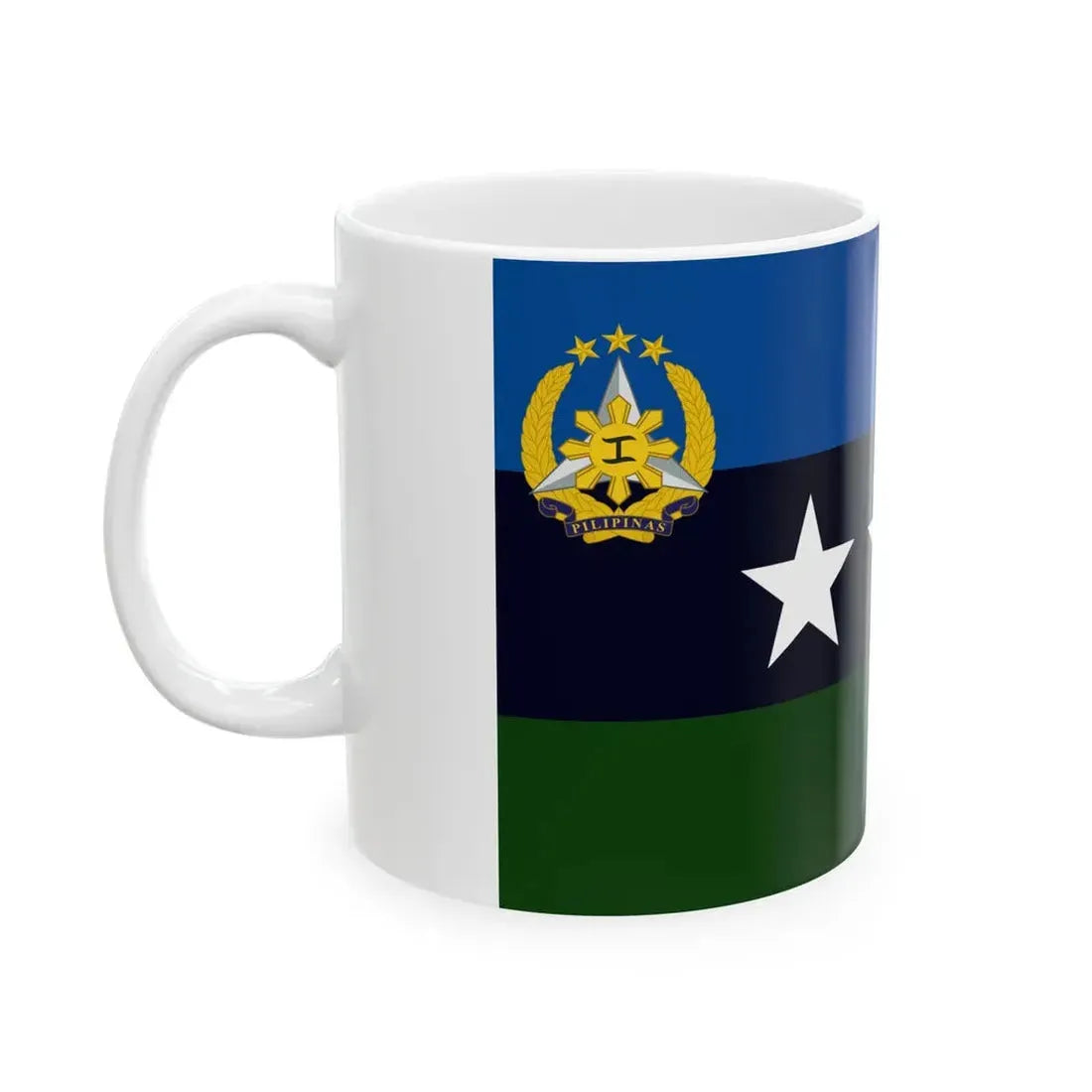 Flag of the Chairman of the Joint Chiefs Philippines (Philippines) White Coffee Mug - Go Mug Yourself