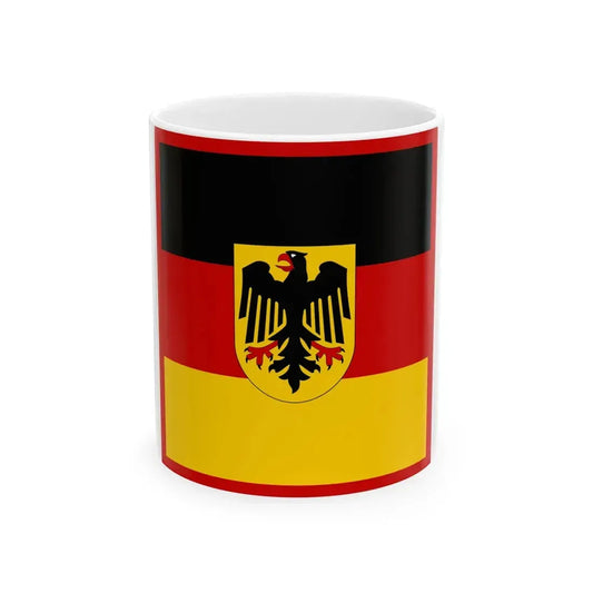 Flag of the Chancellor of Germany (Germany) White Coffee Mug 11oz - Go Mug Yourself