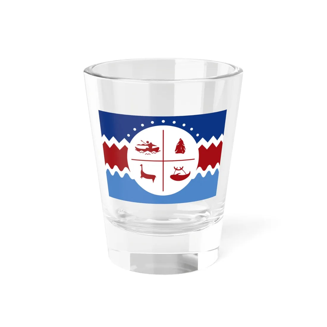 Flag of the Chango people (Chile) Shot Glass 1.5oz 1.5oz - Go Mug Yourself