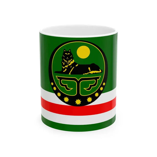 Flag of the Chechen Republic of Ichkeria (Russia) White Coffee Mug 11oz - Go Mug Yourself