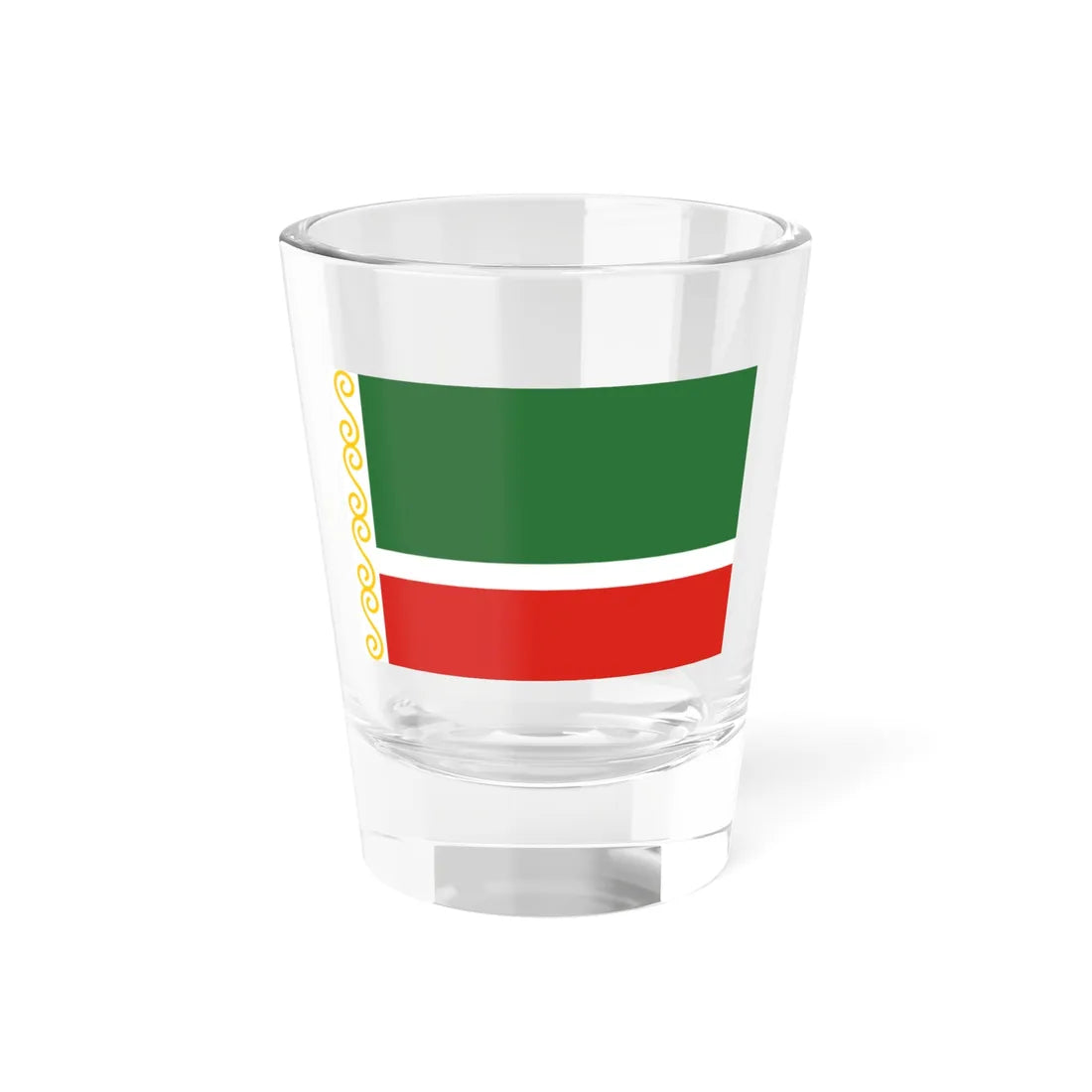 Flag of the Chechen Republic (Russia) Shot Glass 1.5oz 1.5oz - Go Mug Yourself