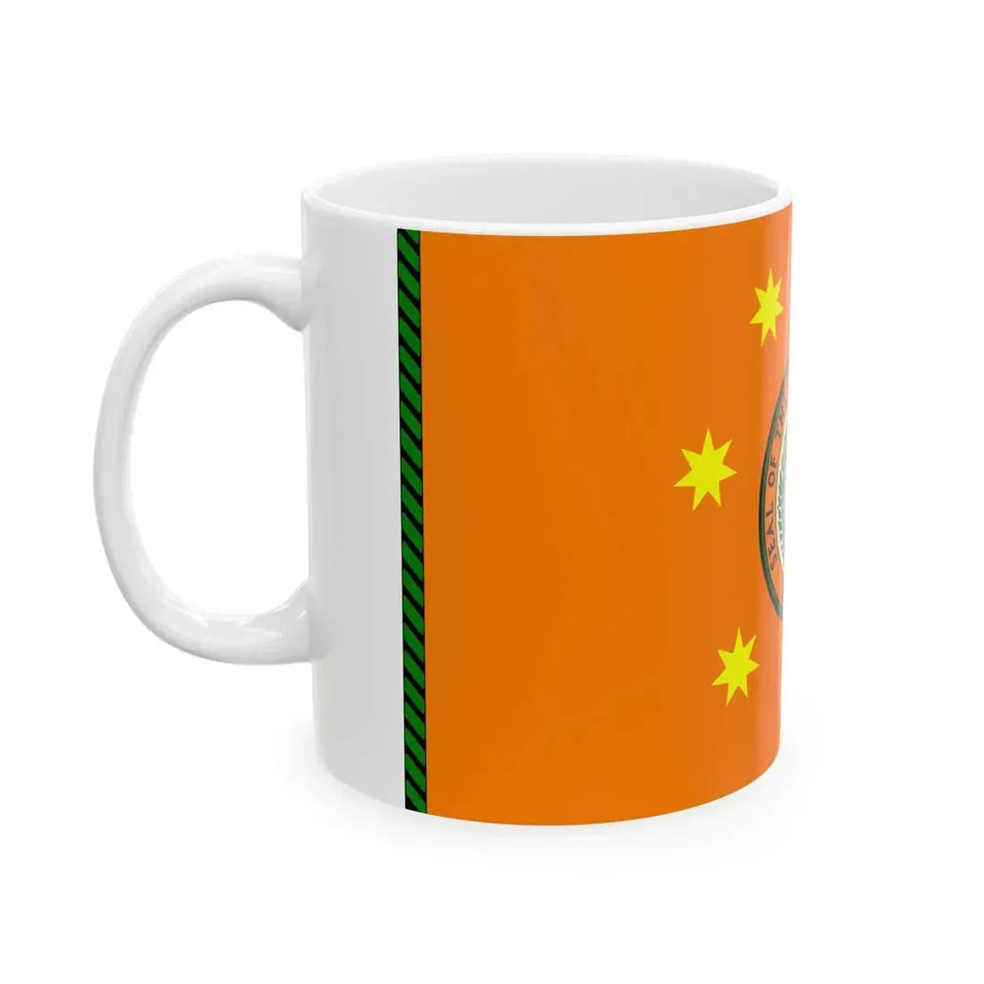 Flag of the Cherokee Nation (United States) White Coffee Mug - Go Mug Yourself
