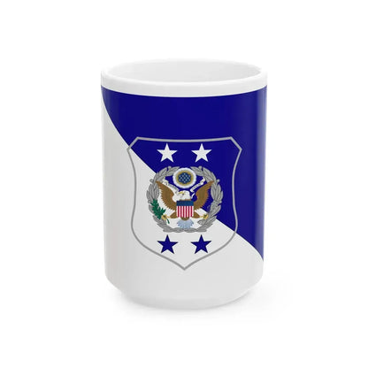 Flag of the Chief Master Sergeant of the Air Force (United States) White Coffee Mug 15oz - Go Mug Yourself