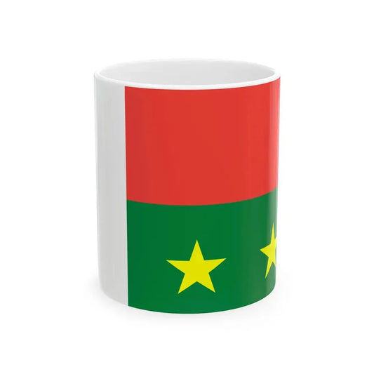Flag of the Chief of Army Staff of Madagascar Brigade General (Madagascar) White Coffee Mug 11oz - Go Mug Yourself