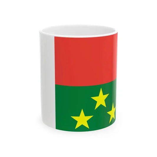 Flag of the Chief of Army Staff of Madagascar Divisional General (Madagascar) White Coffee Mug 11oz - Go Mug Yourself