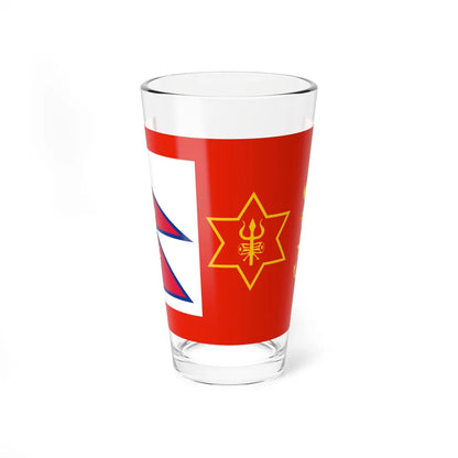 Flag of the Chief of Army Staff of Nepali Army (Nepal) Pint Glass 16oz 16oz - Go Mug Yourself