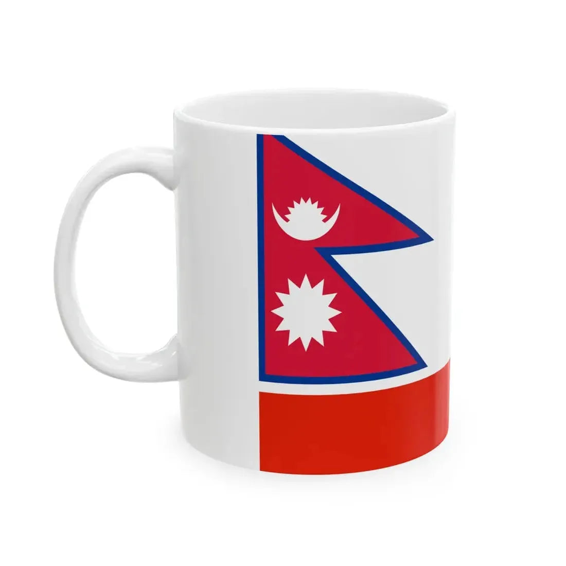 Flag of the Chief of Army Staff of Nepali Army until 2008 (Nepal) White Coffee Mug - Go Mug Yourself