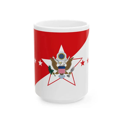 Flag of the Chief of Staff of the United States Army (United States) White Coffee Mug 15oz - Go Mug Yourself