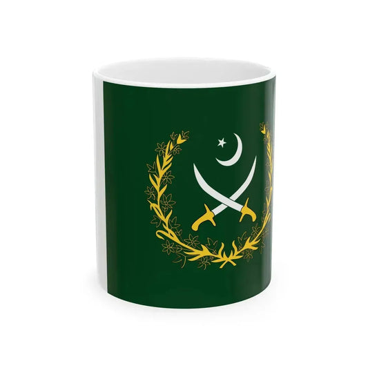 Flag of the Chief of the Army Staff Pakistan (Pakistan) White Coffee Mug 11oz - Go Mug Yourself