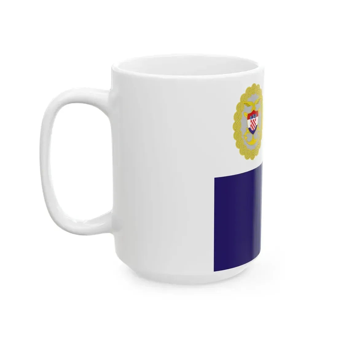 Flag of the Chief of the Croatian General Staff (Croatia) White Coffee Mug - Go Mug Yourself