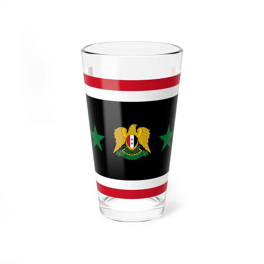Flag of the Chief of the General Staff Syria 1980-2024 (Syria) Pint Glass 16oz 16oz - Go Mug Yourself